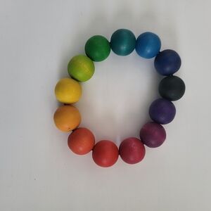 Moma Multicolor Wooden Bead Bracelet